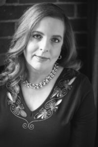 A lovely black and white photo of a woman with long hair